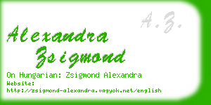 alexandra zsigmond business card
